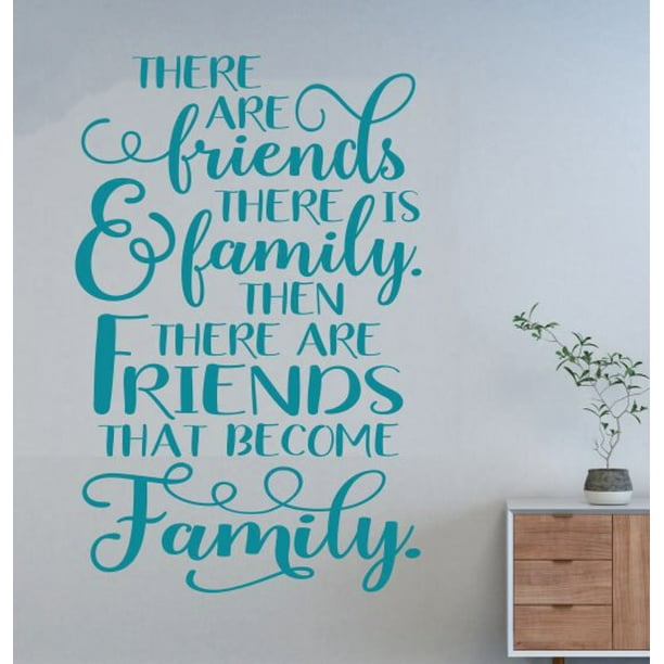 Wall Decals Vinyl Lettering for Home Decor Friends Become Family Quotes